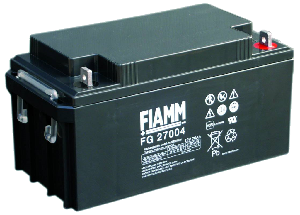Batteria AGM FIAMM SEALED POWER Tipo FG27004 12V 70AH Dim. mm. 350x166x174H